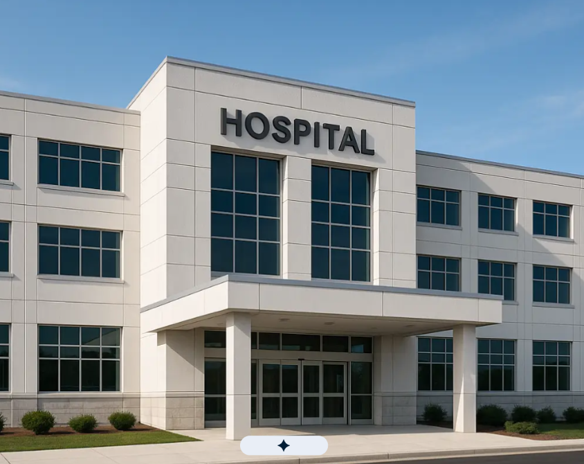 Hospital building near Aintree